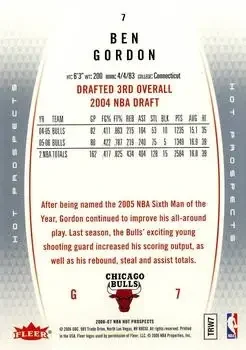 Back of Ben Gordon