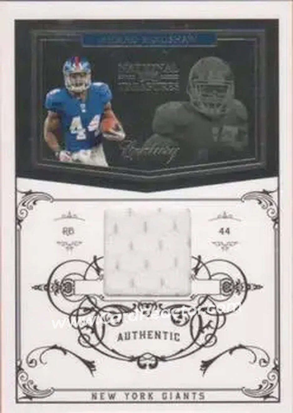 2010 Playoff National Treasures - Century Material #96 - Ahmad Bradshaw - New York Giants - Front 2010 Playoff National Treasures - Century Material #96 - Ahmad Bradshaw - New York Giants - Front