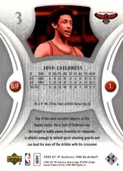 Back of Josh Childress