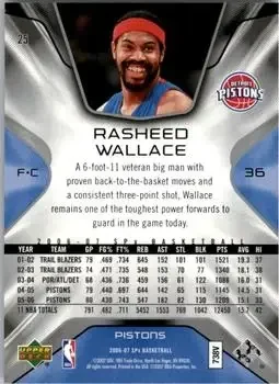 Back of Rasheed Wallace