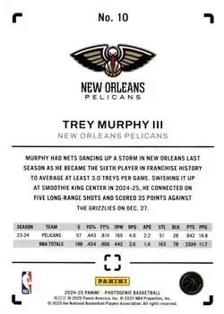 Back of Trey Murphy III