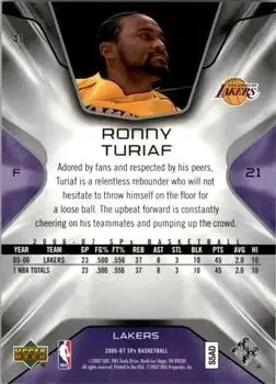 Back of Ronny Turiaf