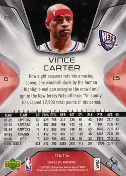 Back of Vince Carter