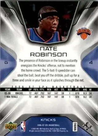 Verso de Nate Robinson