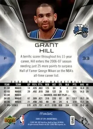 Verso de Grant Hill