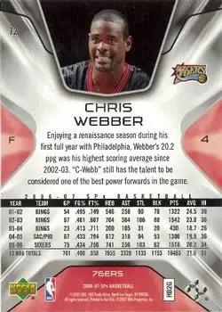 Back of Chris Webber