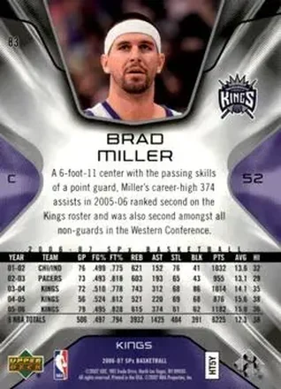 Verso de Brad Miller