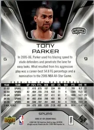 Tony Parker Rückseite