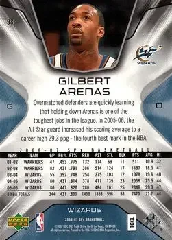 Back of Gilbert Arenas