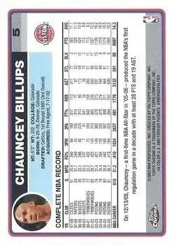 Back of Chauncey Billups