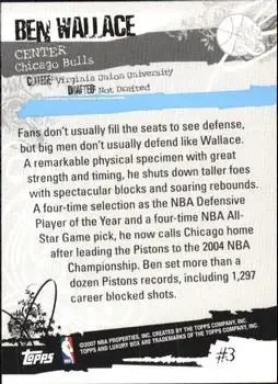 Back of Ben Wallace