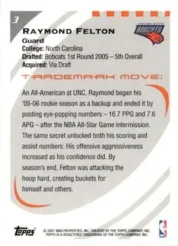 Back of Raymond Felton