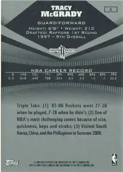 Back of Tracy McGrady