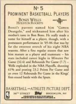 Back of Bonzi Wells