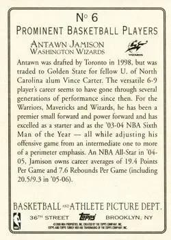 Back of Antawn Jamison
