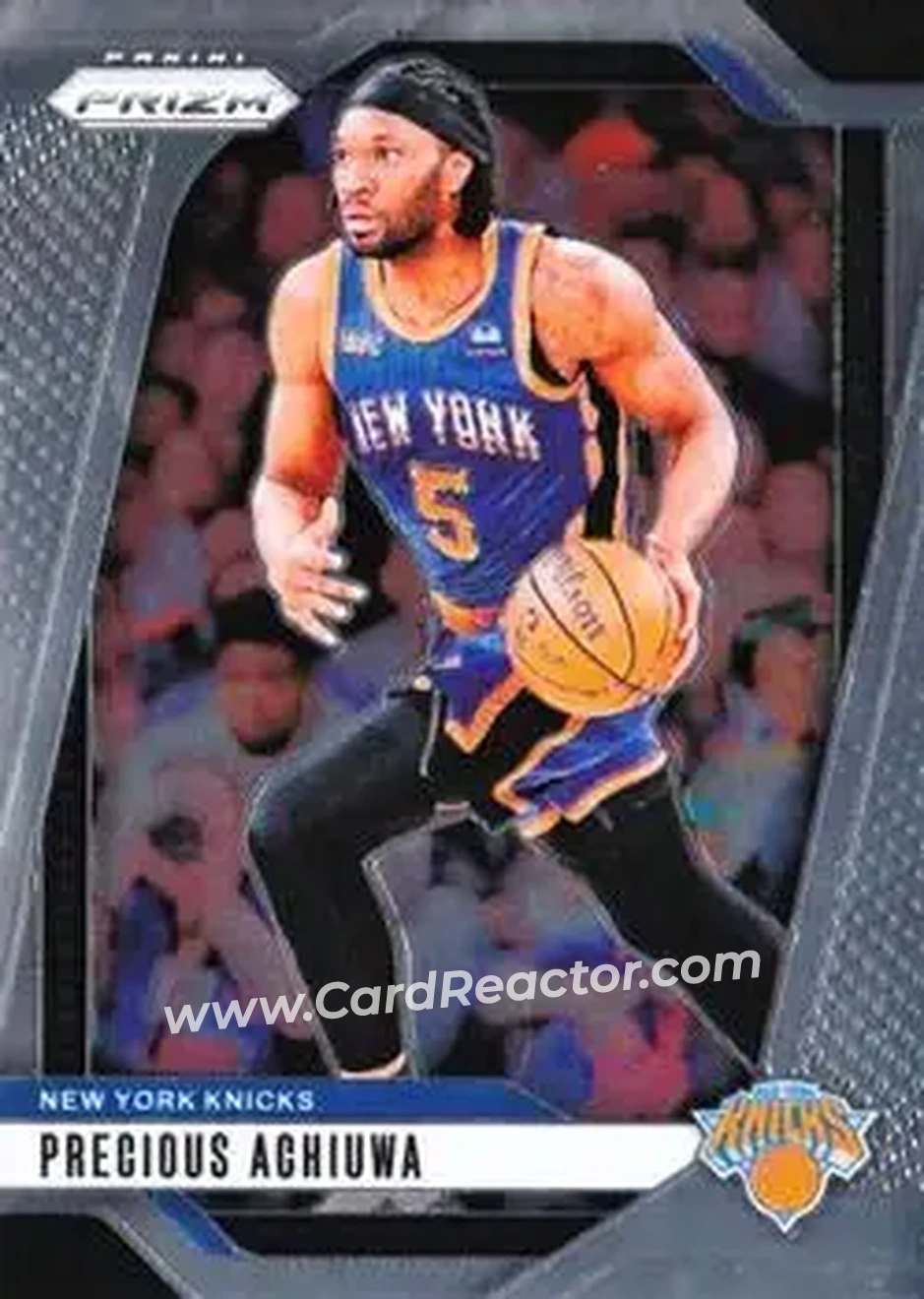 2024-25 Panini Prizm #42 - Precious Achiuwa - New York Knicks - Front 2024-25 Panini Prizm #42 - Precious Achiuwa - New York Knicks - Front