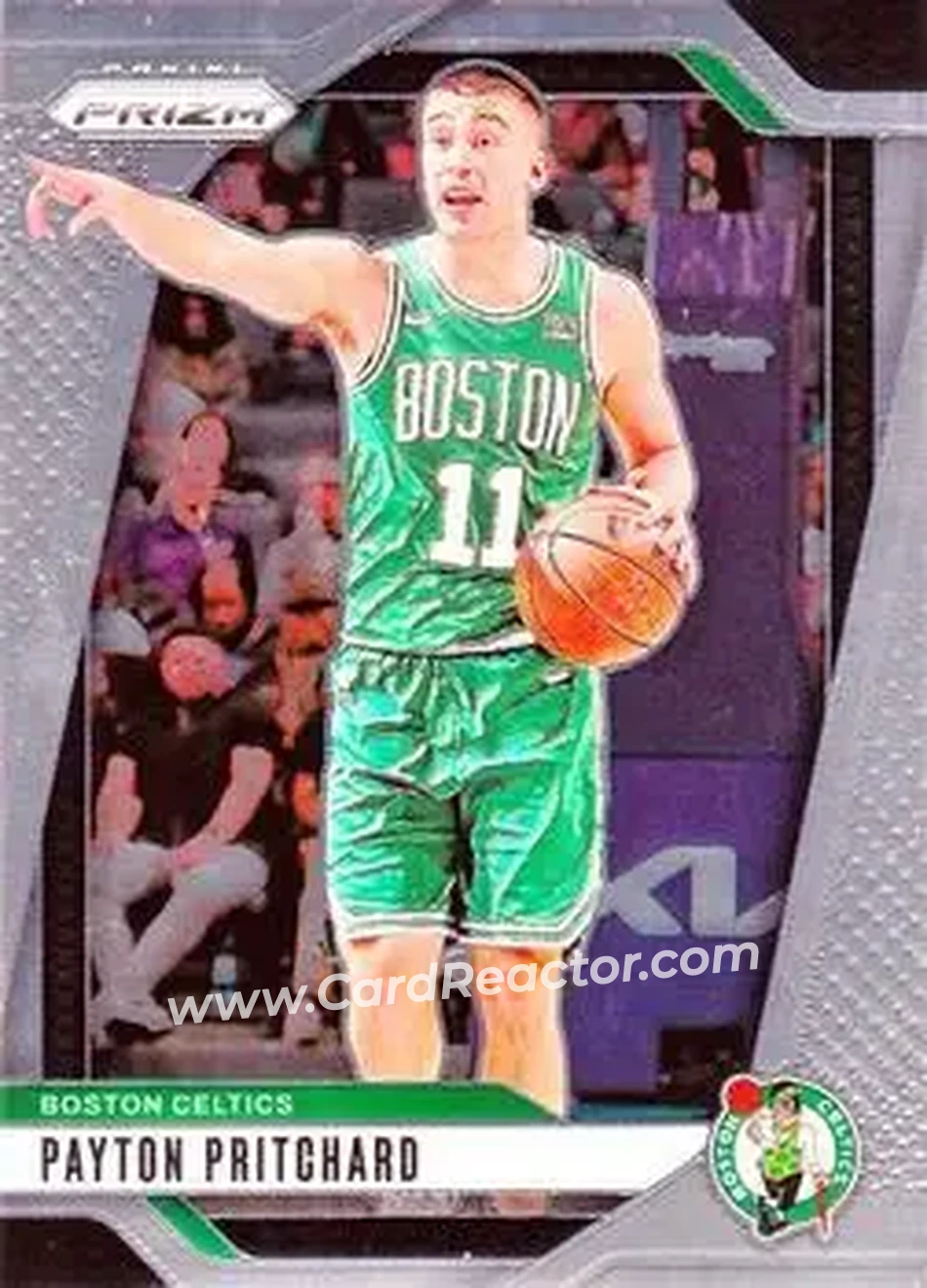2024-25 Panini Prizm #46 - Payton Pritchard - Boston Celtics - Front 2024-25 Panini Prizm #46 - Payton Pritchard - Boston Celtics - Front