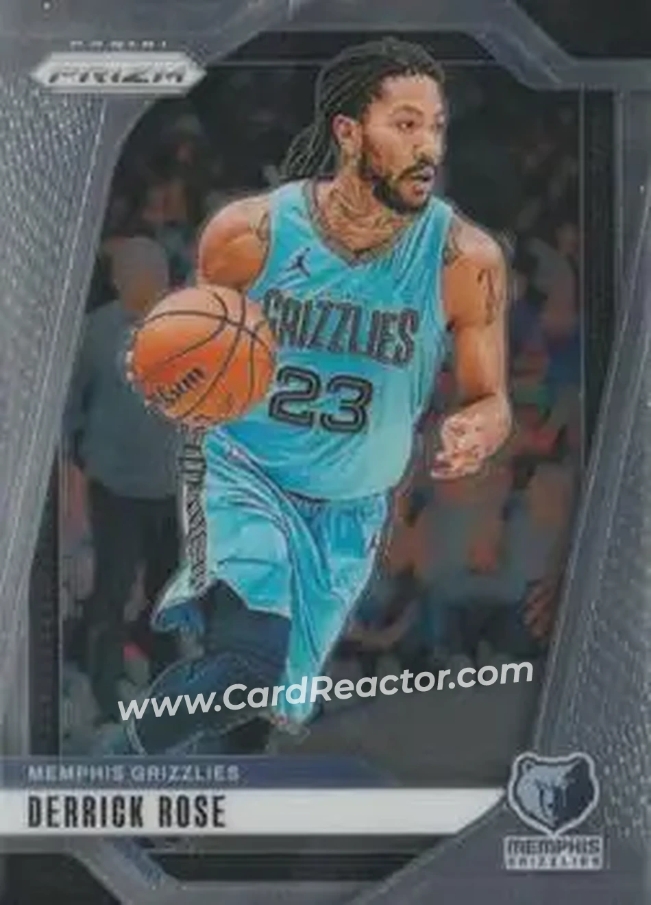 2024-25 Panini Prizm #53 - Derrick Rose - Memphis Grizzlies - Front 2024-25 Panini Prizm #53 - Derrick Rose - Memphis Grizzlies - Front