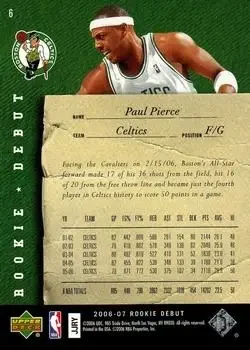 Back of Paul Pierce
