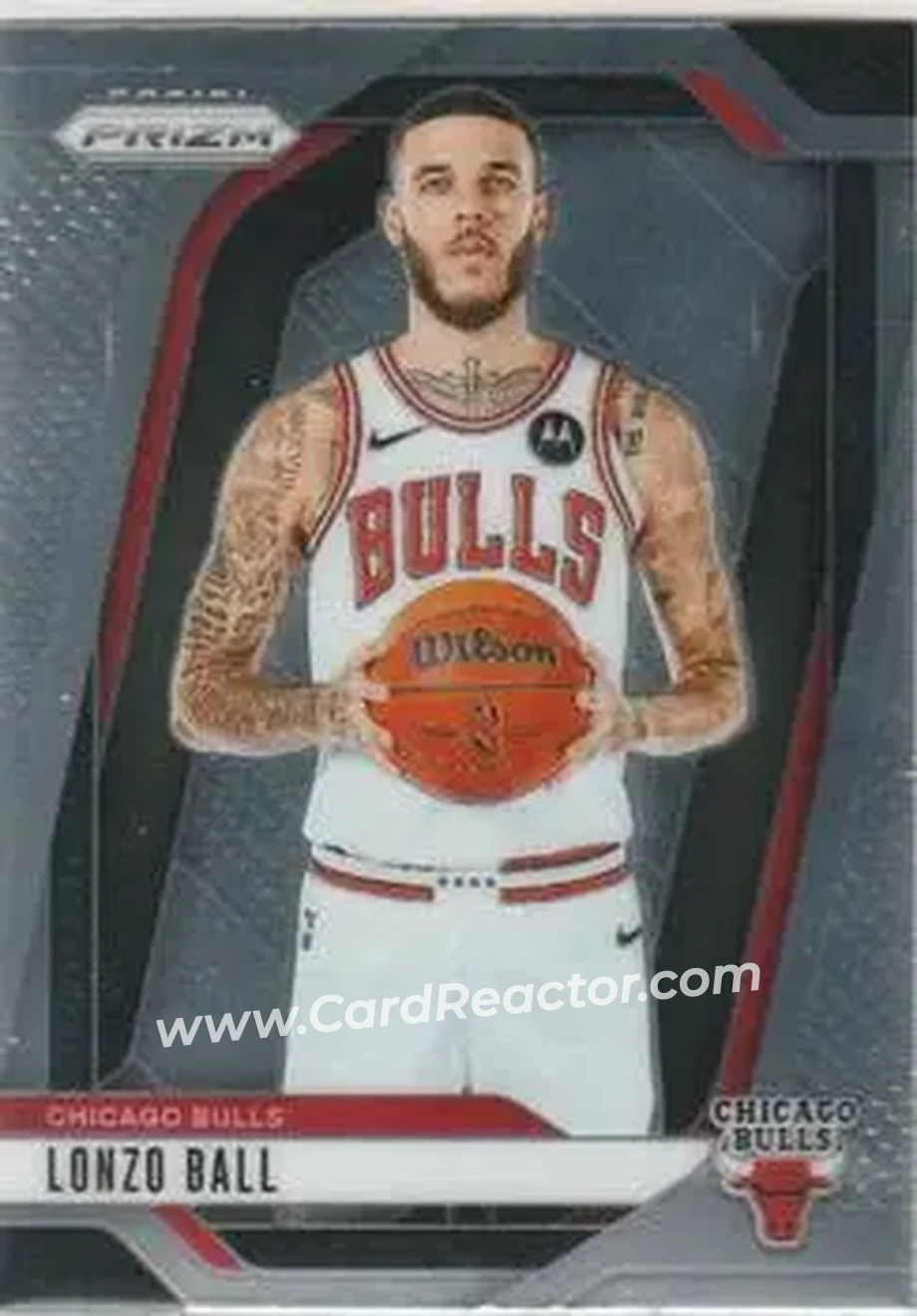 2024-25 Panini Prizm #75 - Lonzo Ball - Chicago Bulls - Front 2024-25 Panini Prizm #75 - Lonzo Ball - Chicago Bulls - Front