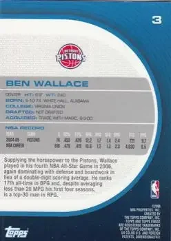 Back of Ben Wallace