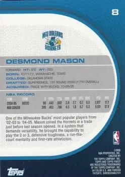 Back of Desmond Mason