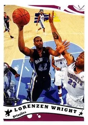2005-06 Topps #42 - Lorenzen Wright - Memphis Grizzlies 2005-06 Topps #42 - Lorenzen Wright - Memphis Grizzlies
