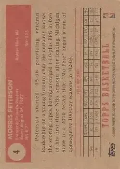 Back of Morris Peterson