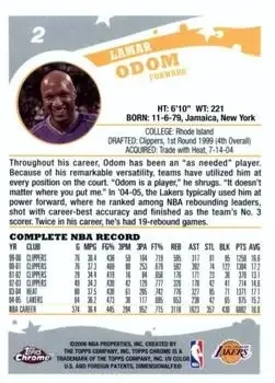 Back of Lamar Odom