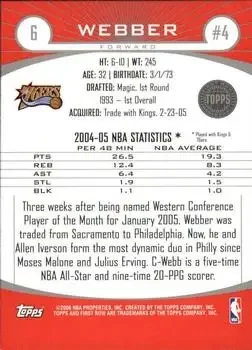 Back of Chris Webber