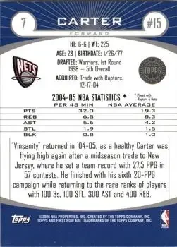 Back of Vince Carter