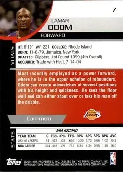 Back of Lamar Odom