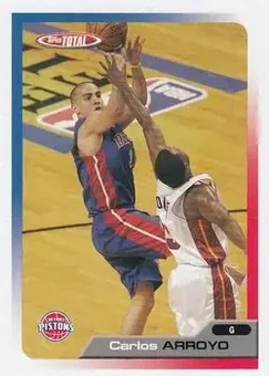 2005-06 Topps Total #5 - Carlos Arroyo - Detroit Pistons 2005-06 Topps Total #5 - Carlos Arroyo - Detroit Pistons