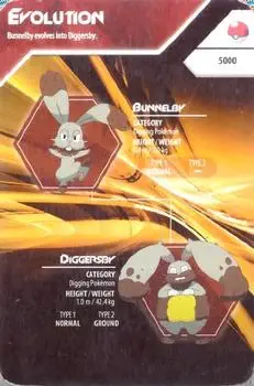 2016 Kellogg's Pokemon Evolution Index #NNO - Bunnelby - Diggersby