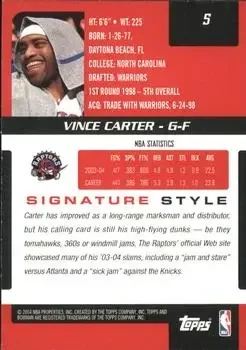 Back of Vince Carter