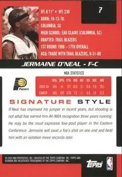 Back of Jermaine O'Neal