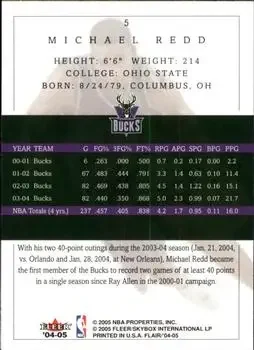 Back of Michael Redd