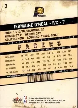 Back of Jermaine O'Neal