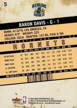 Back of Baron Davis