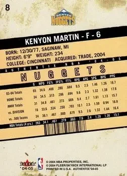 Back of Kenyon Martin