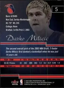 Back of Darko Miličić