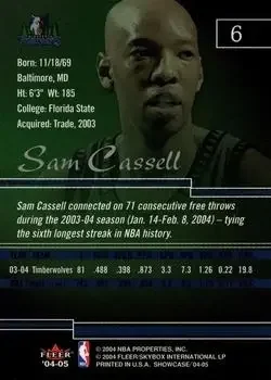 Back of Sam Cassell