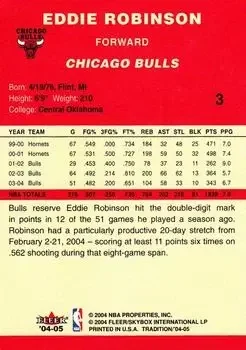 Back of Eddie Robinson