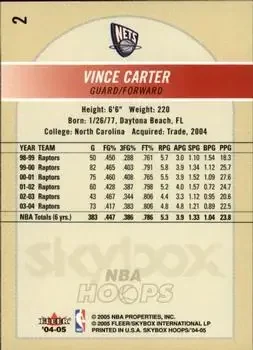 Back of Vince Carter