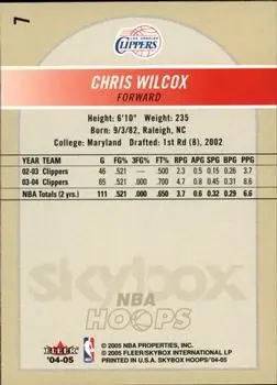 Back of Chris Wilcox