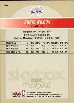 Back of Chris Wilcox