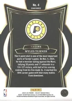 Back of Myles Turner