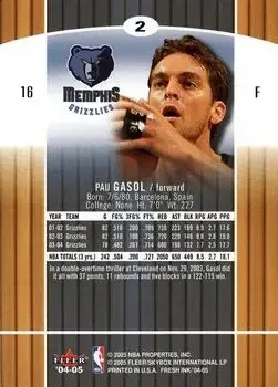 Back of Pau Gasol