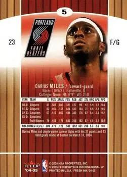 Back of Darius Miles