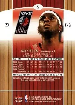 Back of Darius Miles